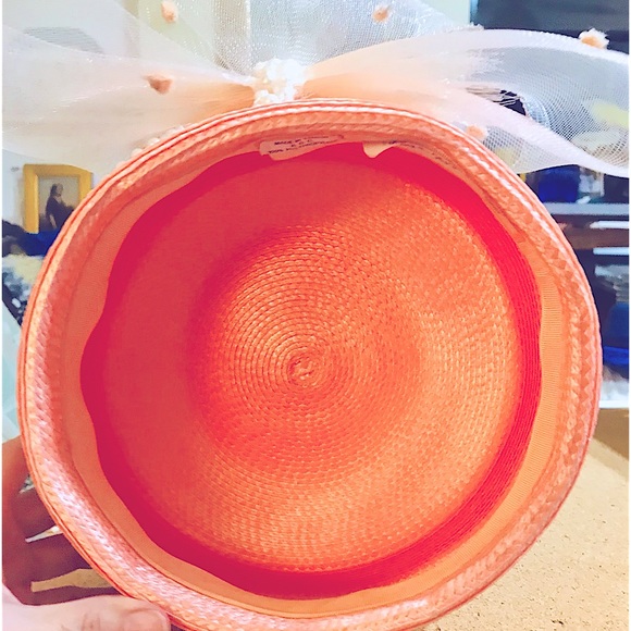 Vintage Pillbox Hat 1960-70 beaded & bow Fun - Picture 6 of 8